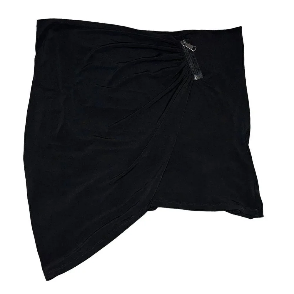 NY&Co X Gabrielle Union Draped Zipper Detail Mini Skirt
